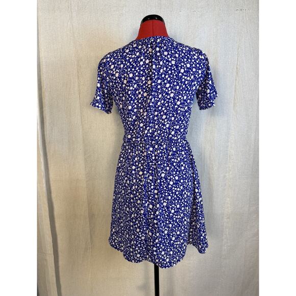 Sienna Sky Floral Fit & Flare Women's Mini Sun Dress Blue Size XS D649 - Picture 5 of 11